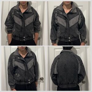 Women’s 80’s Black Denim Jacket Size Medium